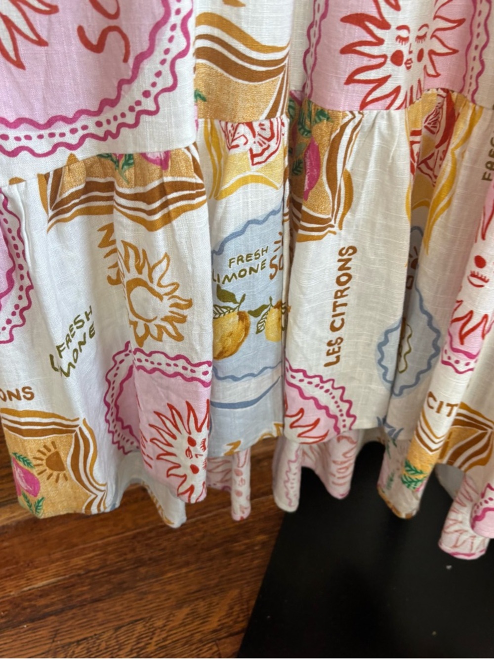 Paper Heart NWT Amalfi Coast Lemon Linen Blend Maxi Dress Women’s L Resortwear - Picture 4 of 12